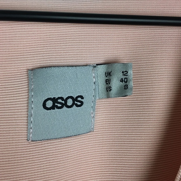 ASOS Skater Dress Stripe Fit Flare Skirt Colorblock Wedding Guest Attire Size 8 - Picture 8 of 13